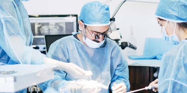 Dental surgery team during a procedure at the clinic